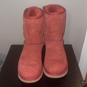 Red Mid Rise UGG Boots